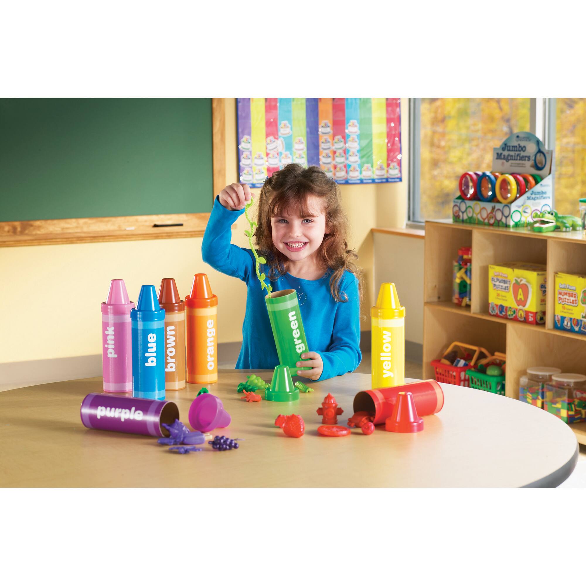 Rainbow Sorting Crayons